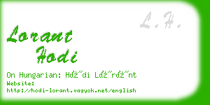 lorant hodi business card